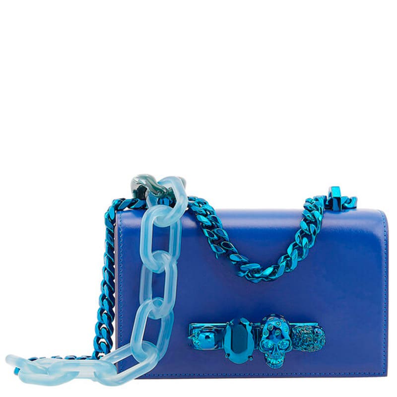 Bolsa Satchel Open Box Ladies Mini Jewelled Satchel In Royal Blue - Mercado de Luxo - O Maior E-Commerce de Bens, Produtos e Serviços de Luxo do Brasil.