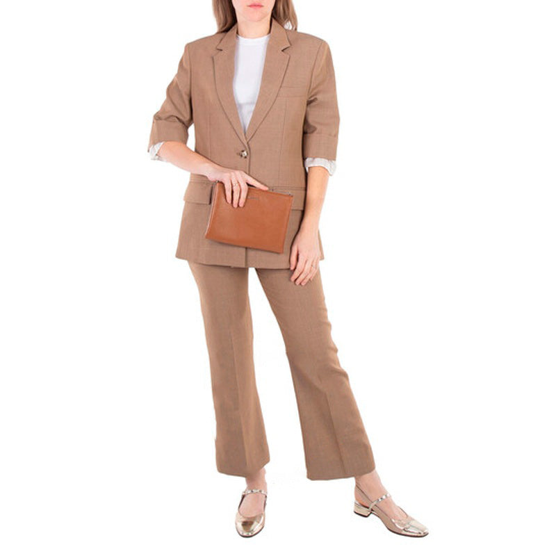 Bolsa Clutch Ladies Pecan Logo Plaque