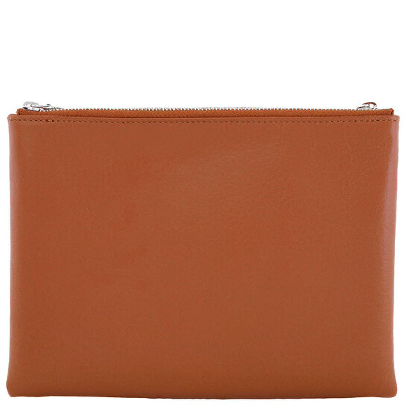 Bolsa Clutch Ladies Pecan Logo Plaque