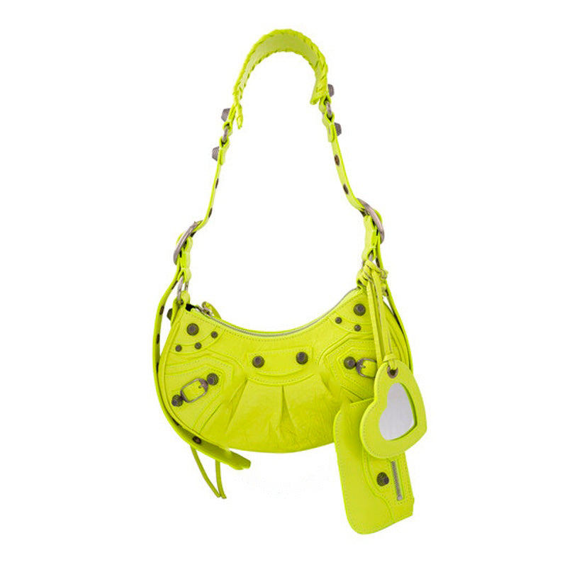 Bolsa Shoulder Le Cagole XS In Neon Yellow - Mercado de Luxo - O Maior E-Commerce de Bens, Produtos e Serviços de Luxo do Brasil.