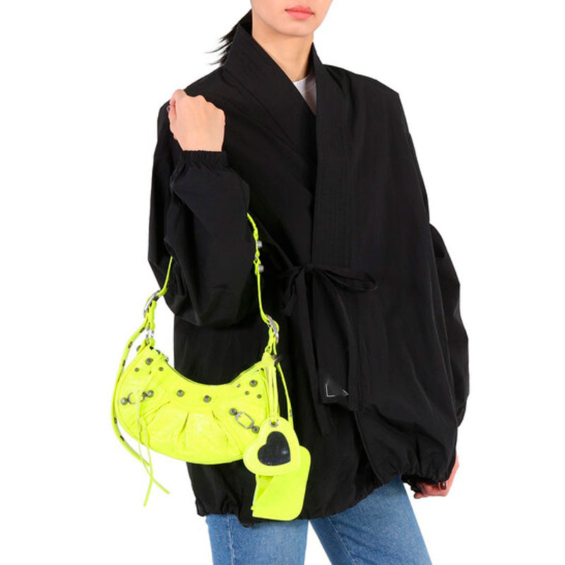 Bolsa Shoulder Le Cagole XS In Neon Yellow