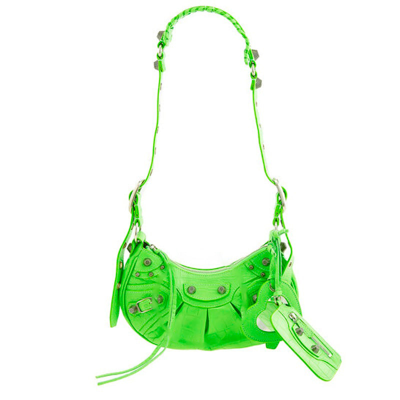 Bolsa Shoulder Le Cagole XS In Acid Green - Mercado de Luxo - O Maior E-Commerce de Bens, Produtos e Serviços de Luxo do Brasil.