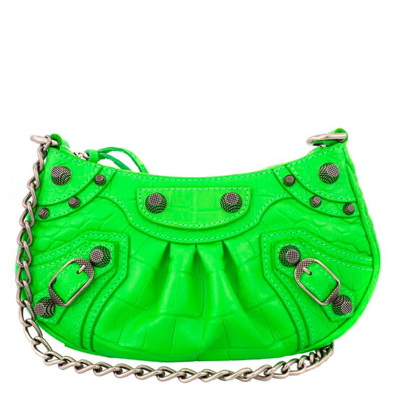 Bolsa Shoulder Le Cagole Mini In Acid Green - Mercado de Luxo - O Maior E-Commerce de Bens, Produtos e Serviços de Luxo do Brasil.
