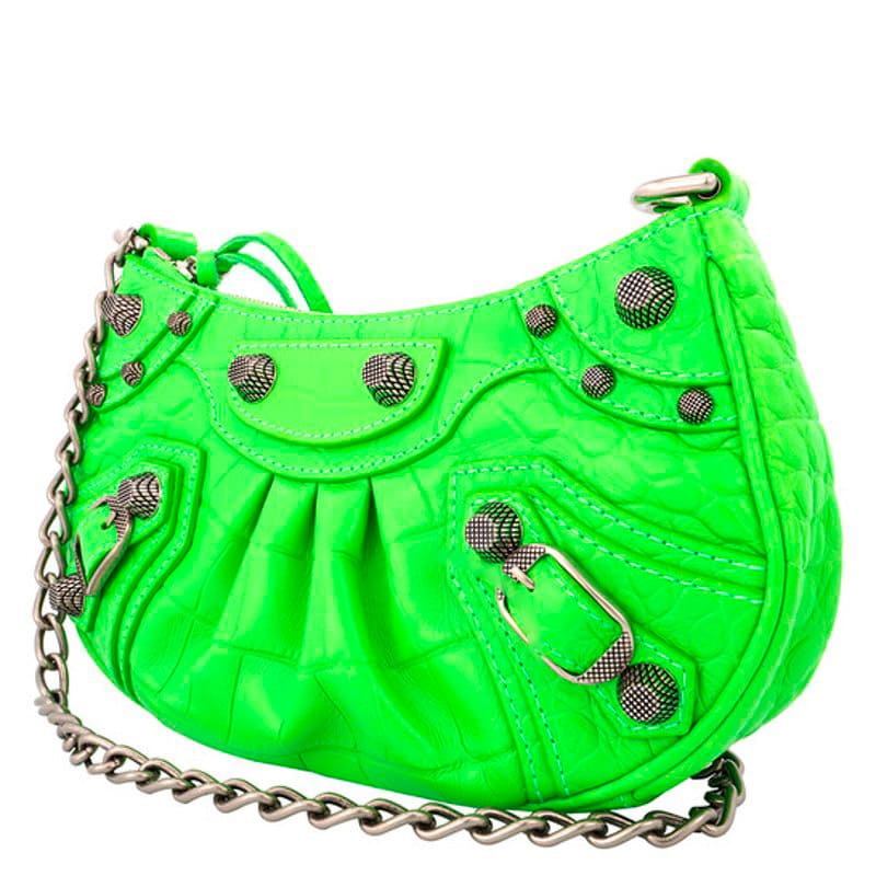 Bolsa Shoulder Le Cagole Mini In Acid Green