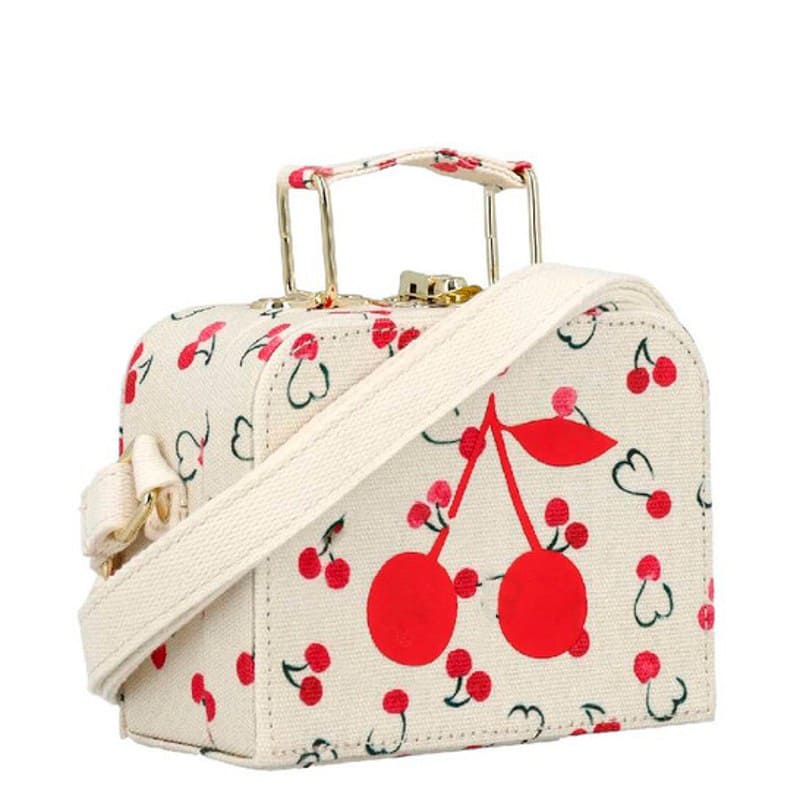 Bolsa Handle Cherry Print Cotton