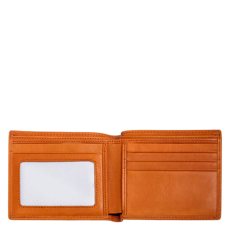 Bolsa Wallet Locke Genuine Bi Fold   Orange