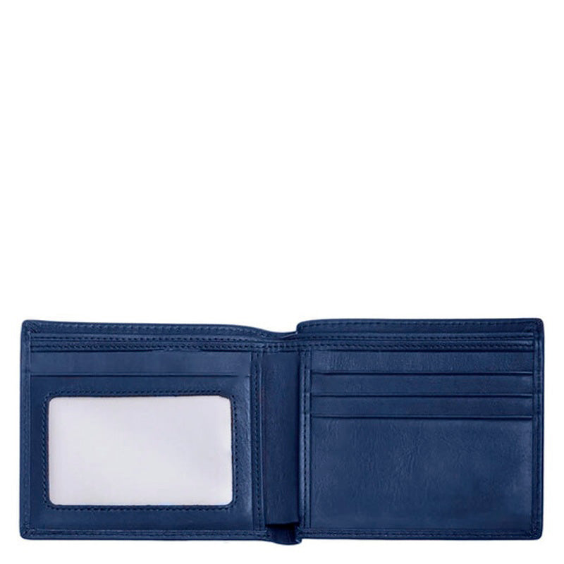 Bolsa Wallet Locke Genuine Bi Fold   Navy