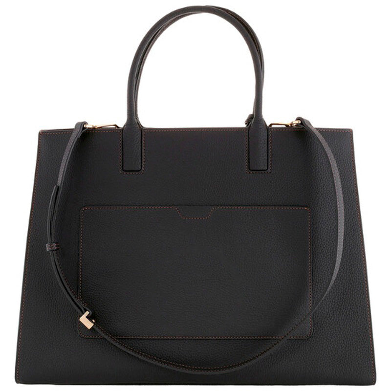 Bolsa Shopper Black Grainy Medium Frances