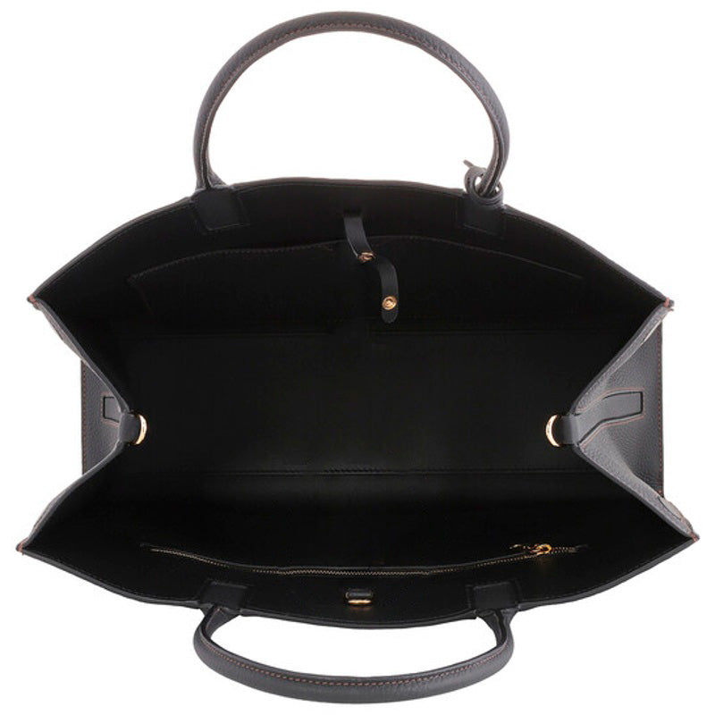 Bolsa Shopper Black Grainy Medium Frances