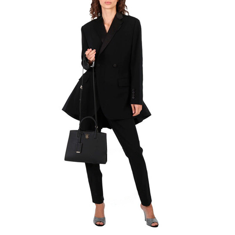 Bolsa Shopper Black Frances TB Plaque