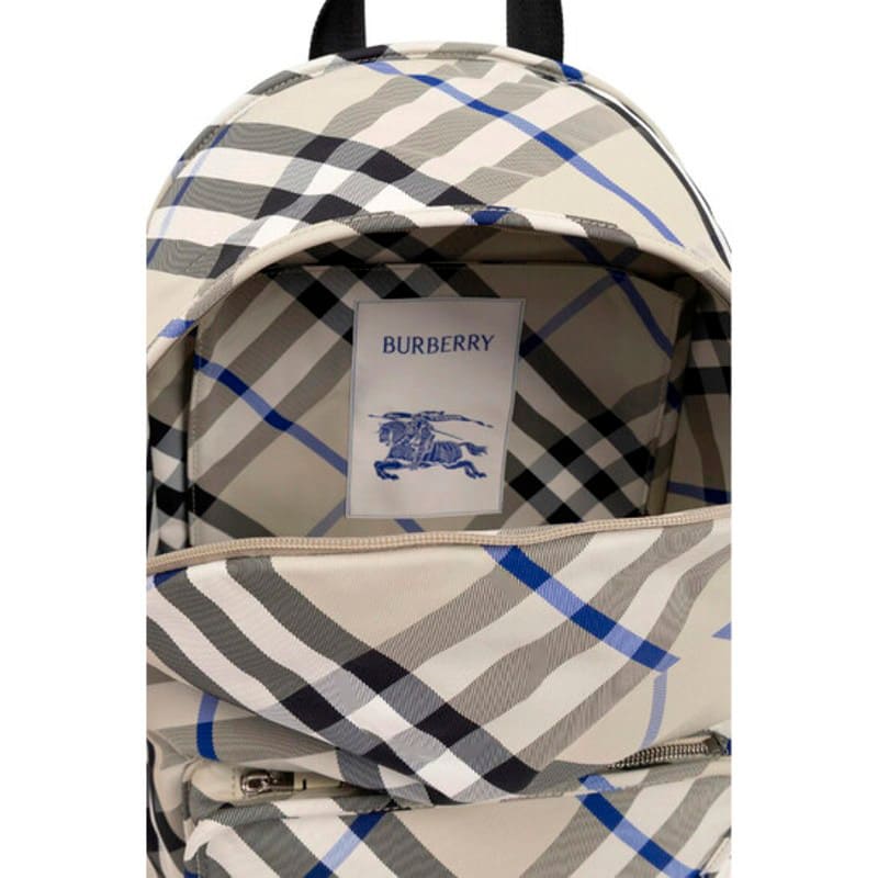 Bolsa Mochila Check Printed Zipped Polyamide