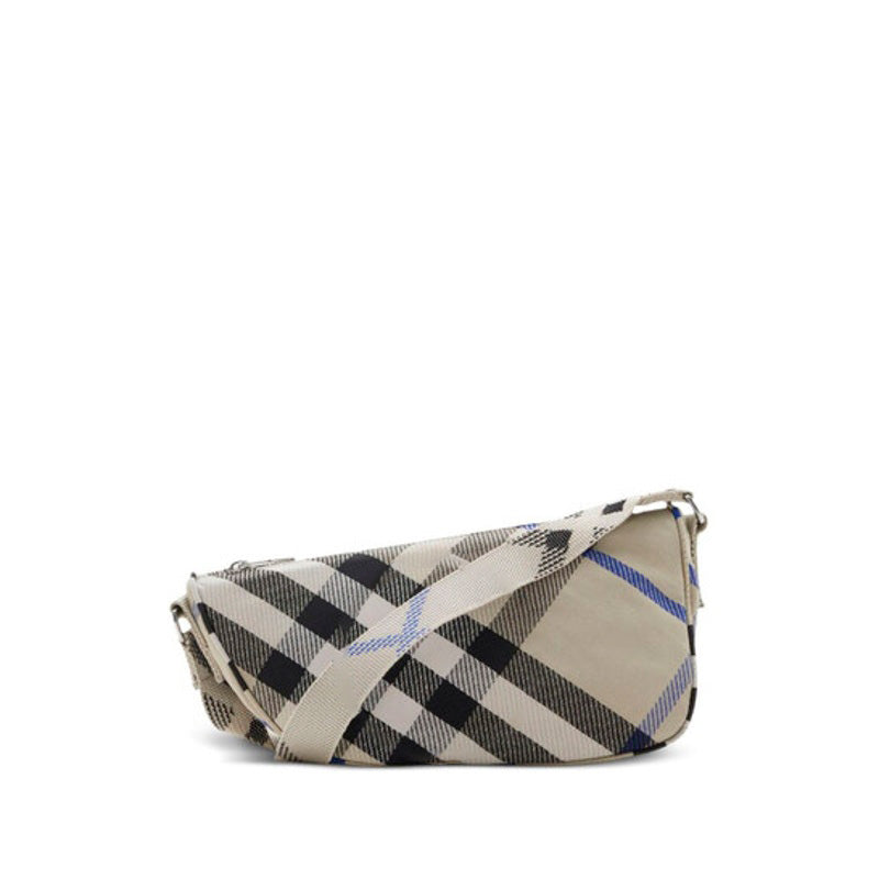 Bolsa Messenger Small Shield Checked Pattern