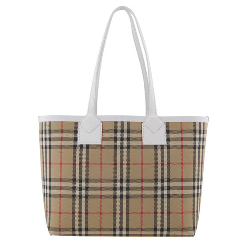 Bolsa Shopper Ladies Archive Beige Check Cotton Canvas Small London