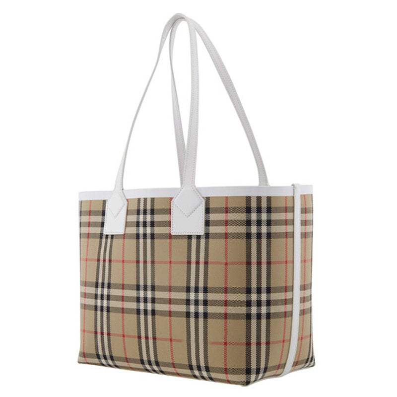 Bolsa Shopper Ladies Archive Beige Check Cotton Canvas Small London