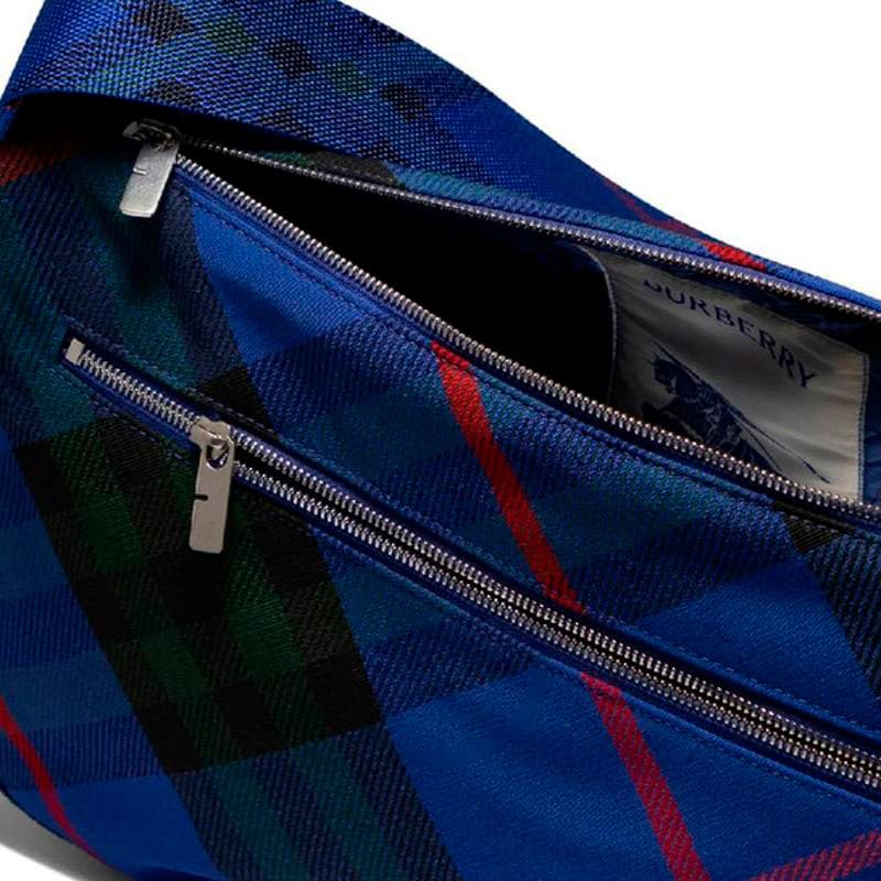Bolsa Messenger Check Pattern Shield