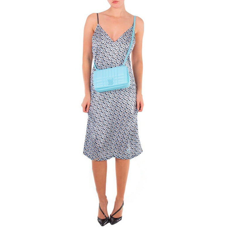 Bolsa Shoulder Cool Sky Blue Quilted Small Lola