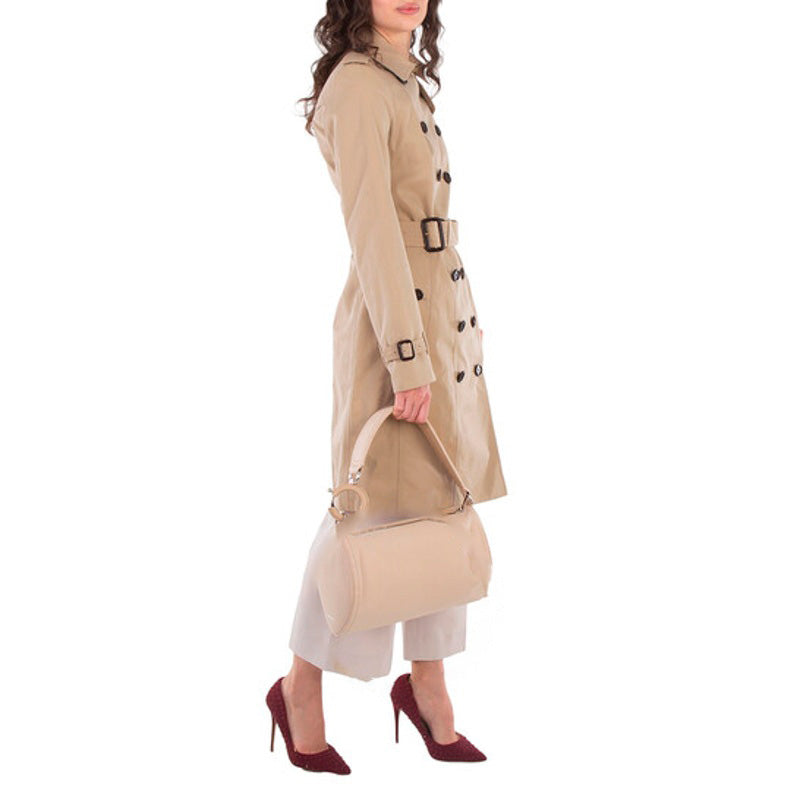 Bolsa Shoulder Rhombi Small in Soft Fawn