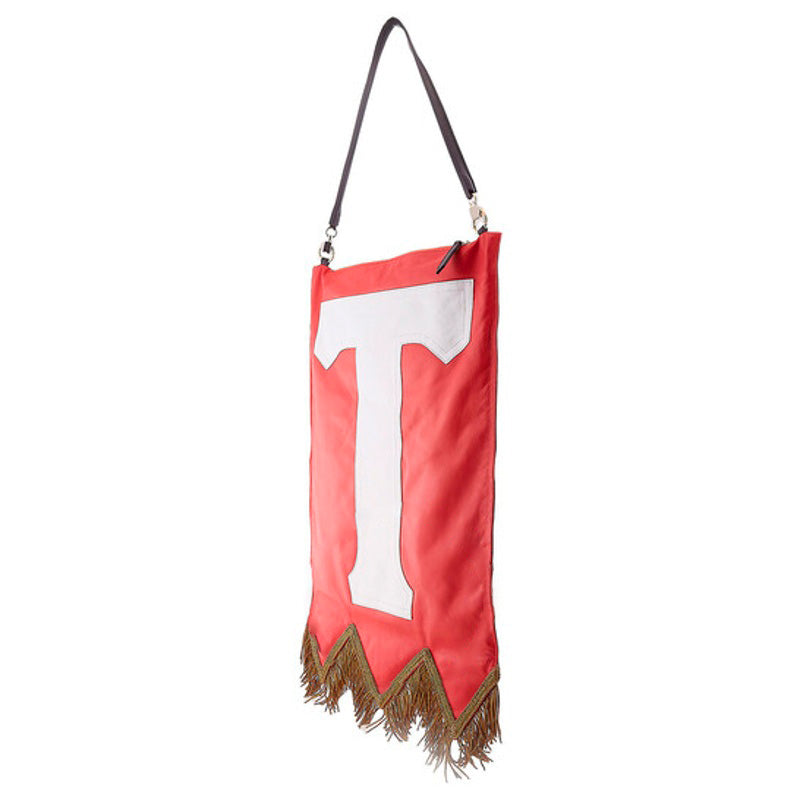 Bolsa Shoulder Bright Red Letter Motif Flag