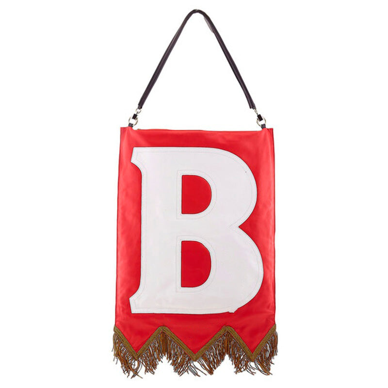 Bolsa Shoulder Bright Red Letter Motif Flag
