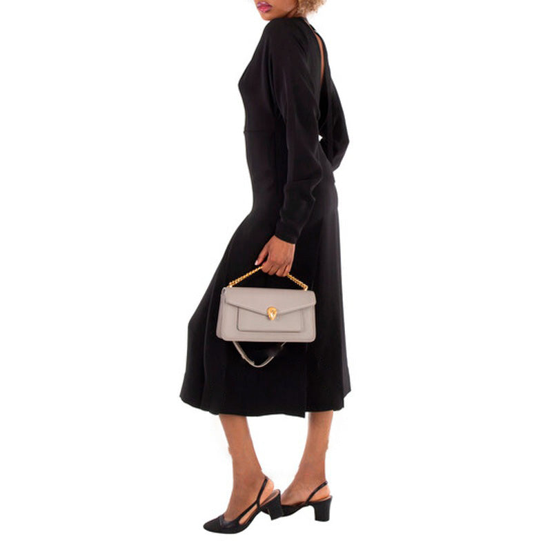 Bolsa Shoulder Grey EastWest Serpenti