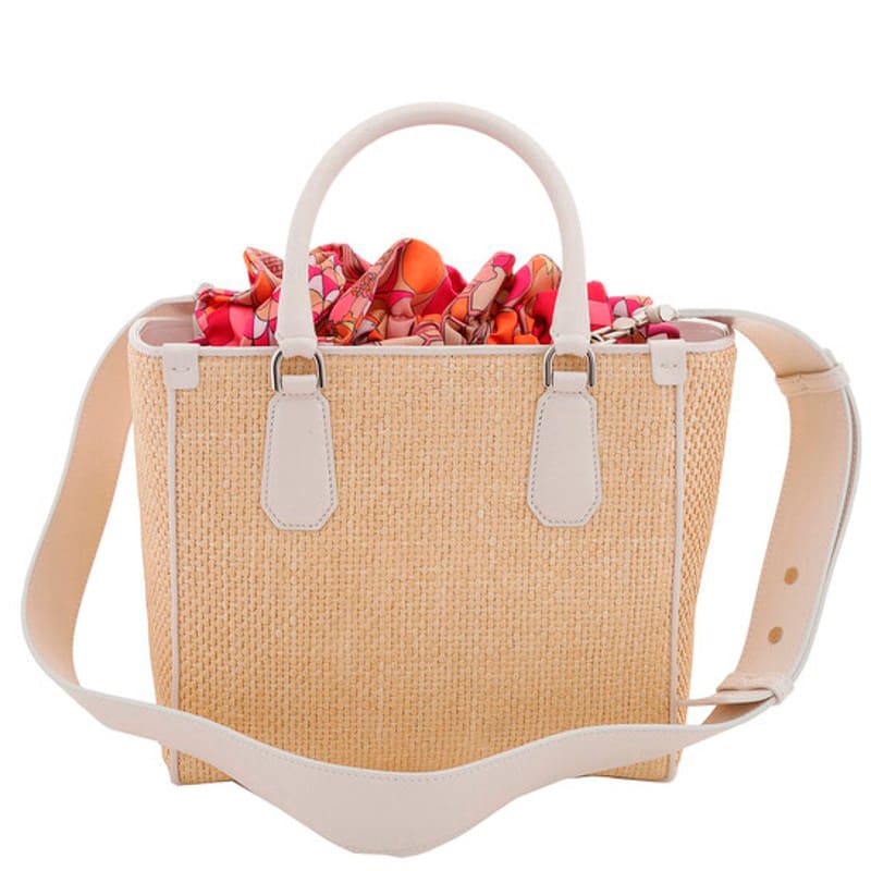 Bolsa Beach Ivory Raffia Logo