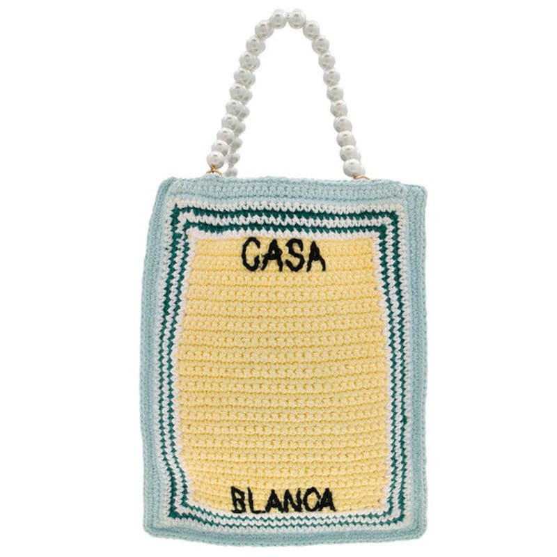 Bolsa Shopper Crochet With Embroidered Logo - Mercado de Luxo - O Maior E-Commerce de Bens, Produtos e Serviços de Luxo do Brasil.