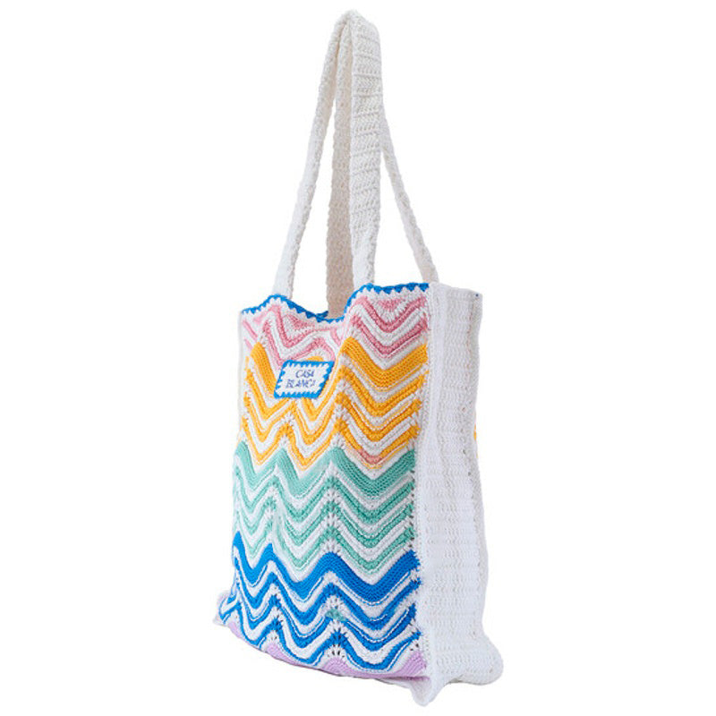 Bolsa Shopper Ladies Gradient Wave Crochet