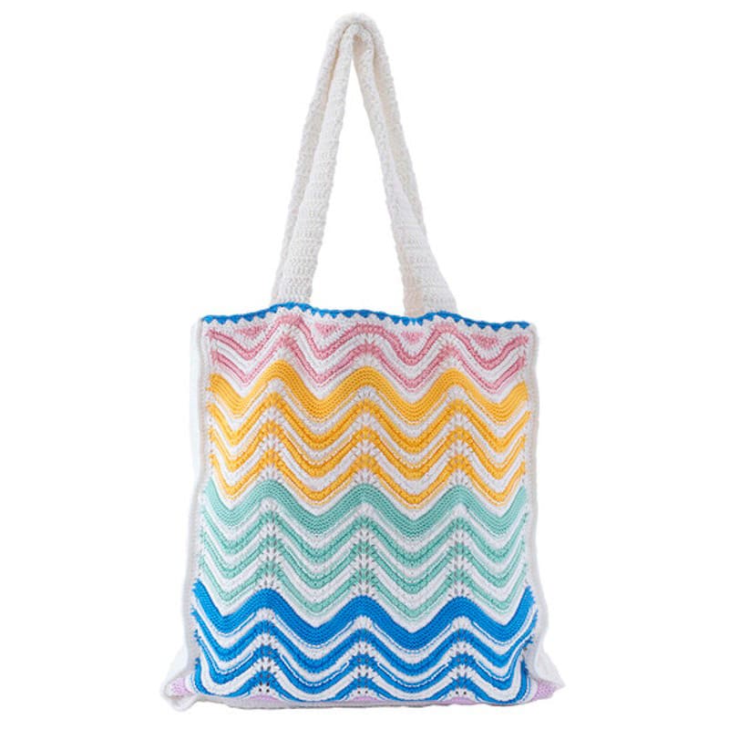 Bolsa Shopper Ladies Gradient Wave Crochet