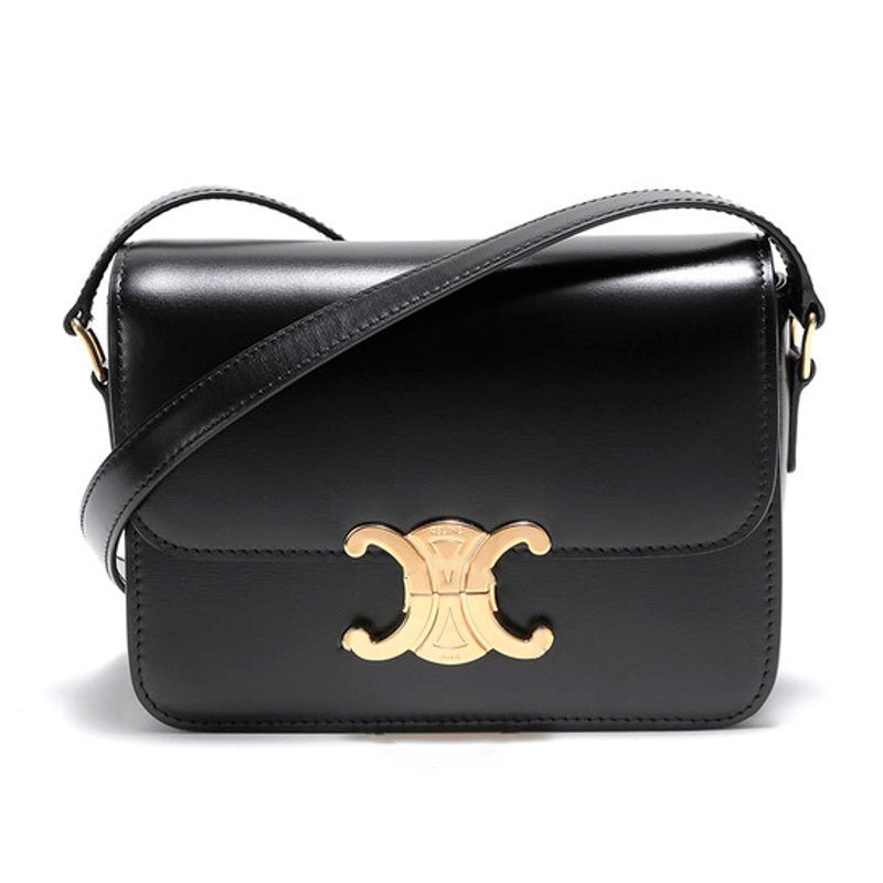 Bolsa Shoulder Teen Triomphe In Shinyskin Black - Mercado de Luxo - O Maior E-Commerce de Bens, Produtos e Serviços de Luxo do Brasil.