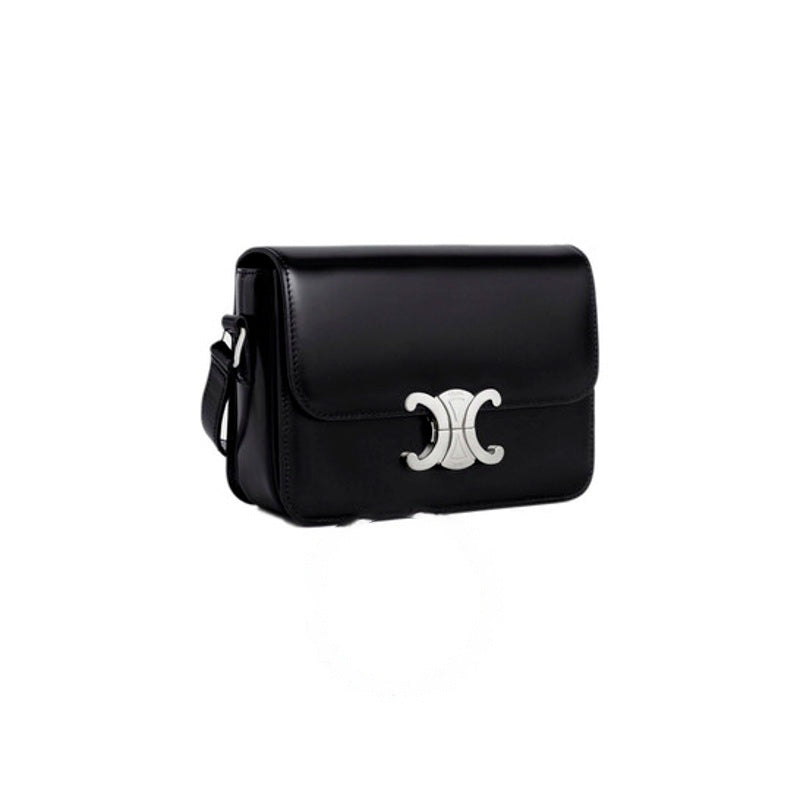 Bolsa Crossbody Shinyskin Teen Triomphe In Black