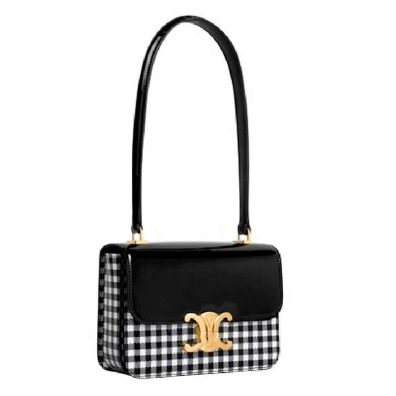 Bolsa Shoulder Garance Is Crafted In VichyPrinted Patent