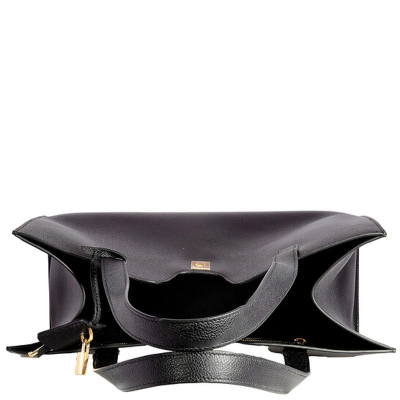 Bolsa Shoulder Cabas 16 Soft In Supple Grainedskin Black