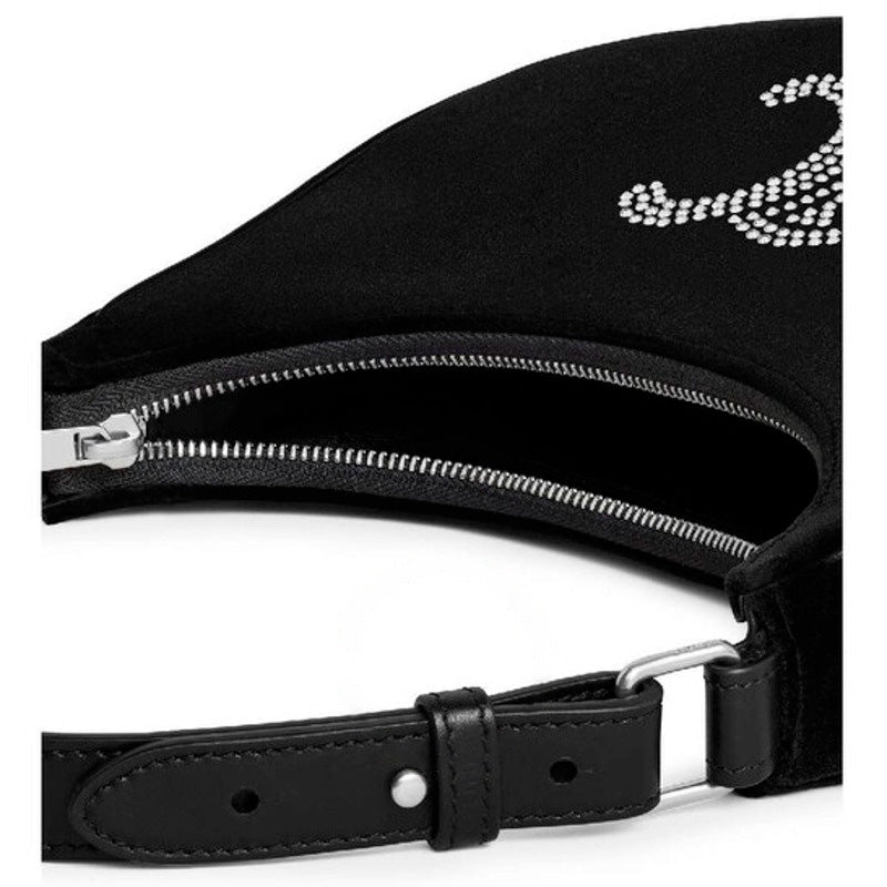 Bolsa Shoulder Ava Triomphe Strass Velvet