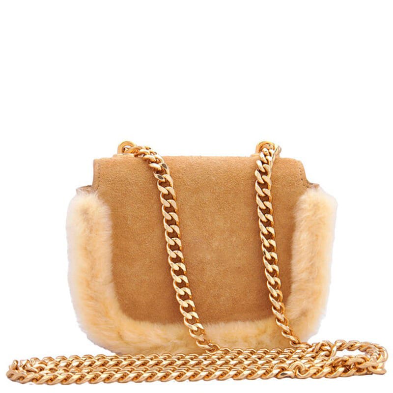 Bolsa Crossbody Suedeskin and Shearling Chain Claude
