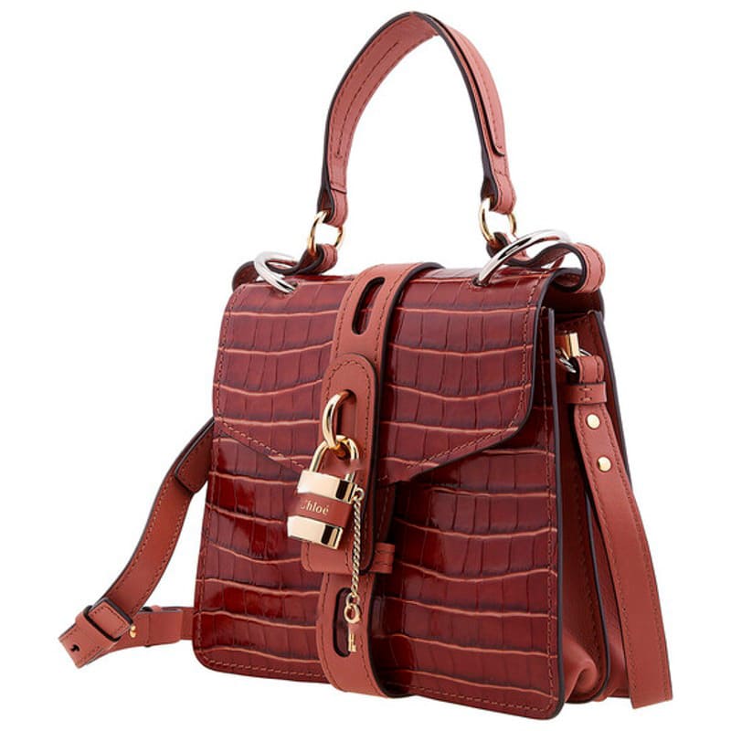 Bolsa Shoulder Crocodile Embossed Small Aby Day