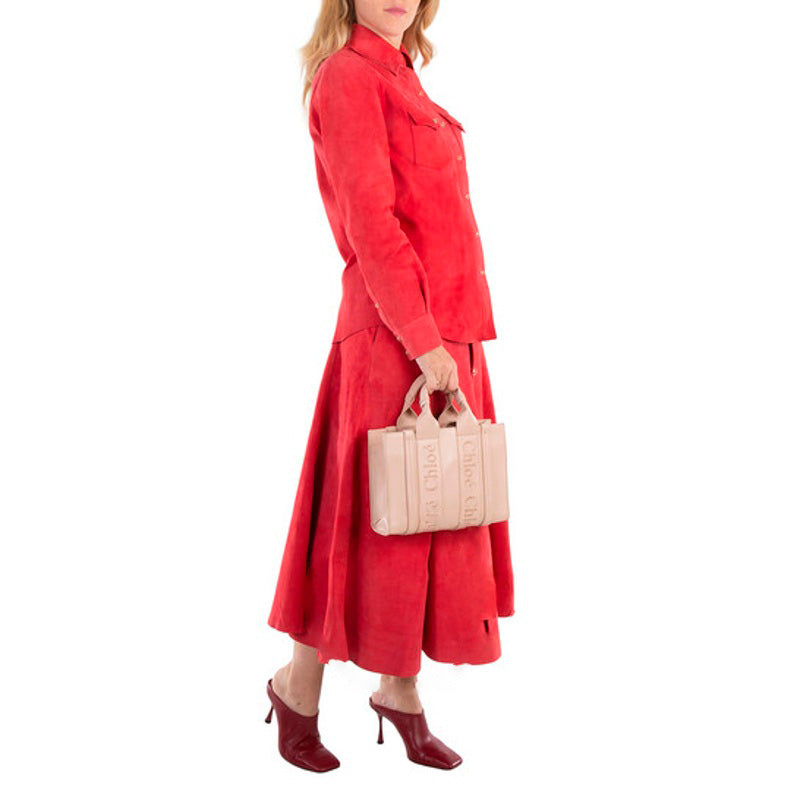 Bolsa Shopper Ladies Cement Pink Small Woody