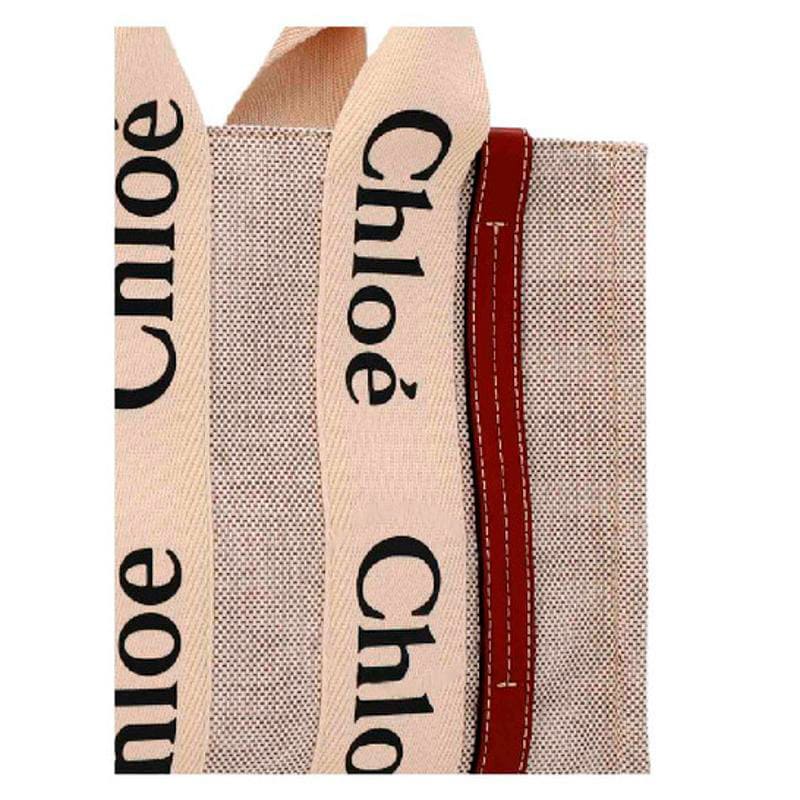 Bolsa Shopper Mini Woody Linen Logo
