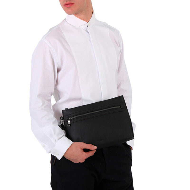 Bolsa Pocket Black Pebbled Academy