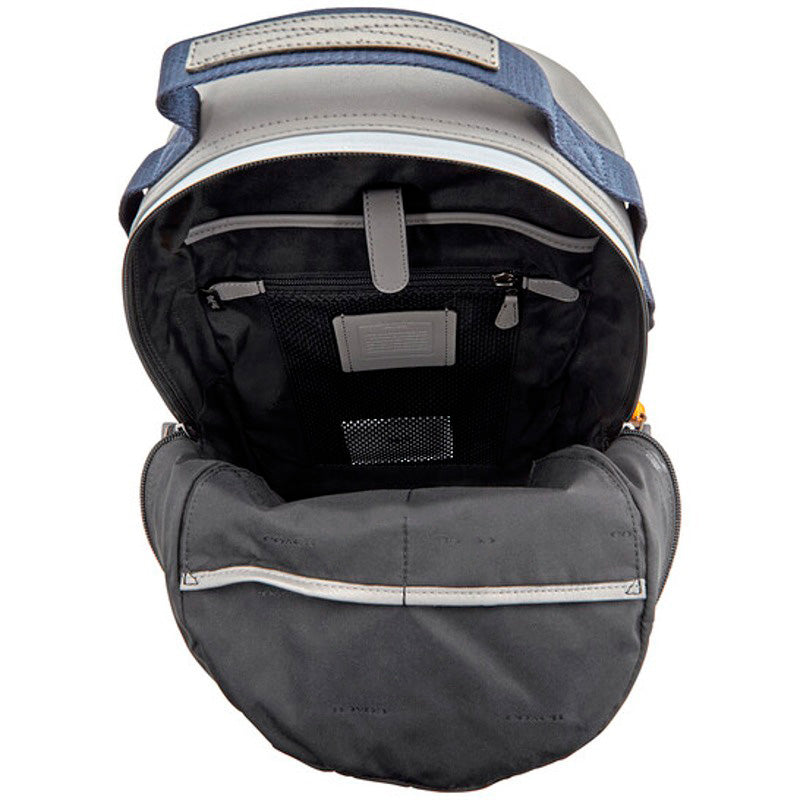 Bolsa Mochila Open Box   Coach Patch Pacer in Black Copper Heather Grey