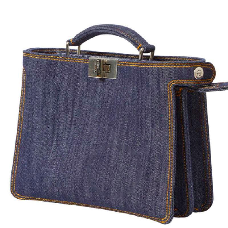 Bolsa Crossbody Peekaboo ISeeU Mini Denim Effect Fabric