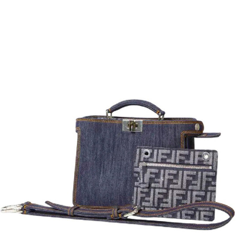 Bolsa Crossbody Peekaboo ISeeU Mini Denim Effect Fabric