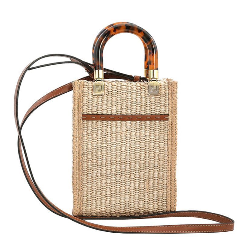 Bolsa Beach Mini Sunshine Shopper Raffia Beige