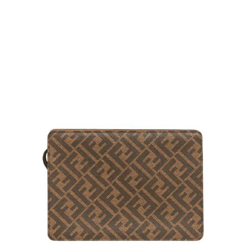 Bolsa Clutch Squared Logo Applique Standing