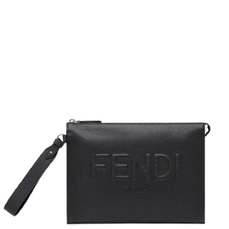 Bolsa Clutch Embossed Logo Zipper - Mercado de Luxo - O Maior E-Commerce de Bens, Produtos e Serviços de Luxo do Brasil.