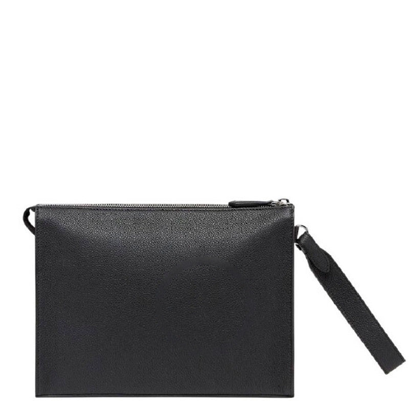 Bolsa Clutch Embossed Logo Zipper