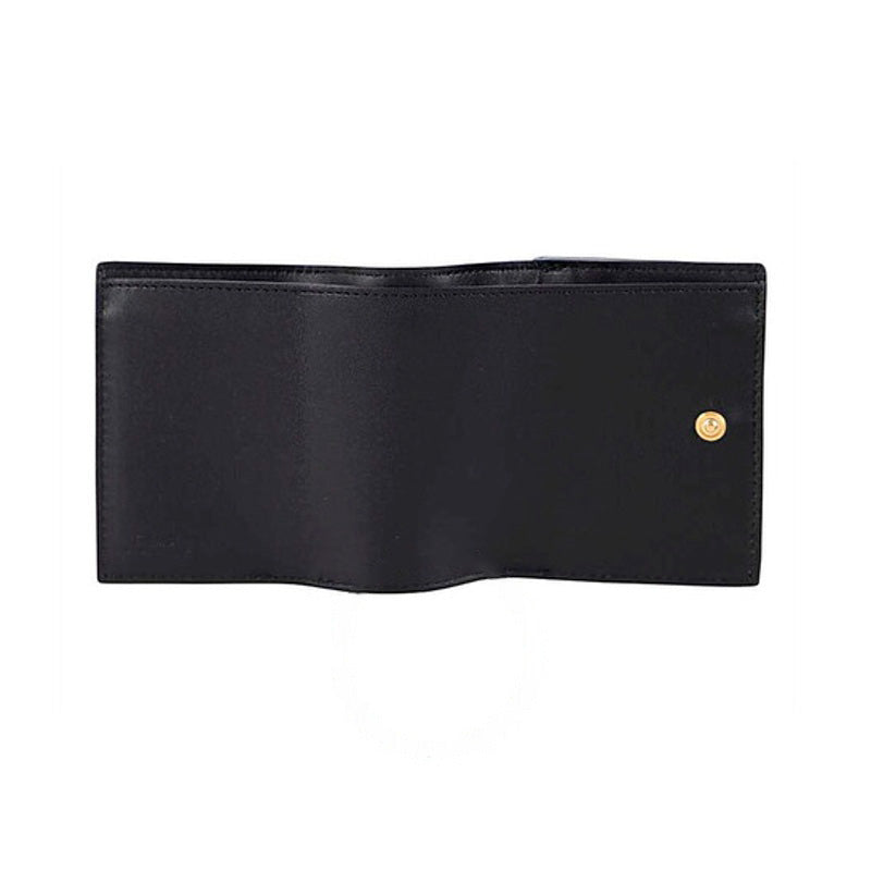 Bolsa Wallet Ladies Black Nappa Micro Trifold