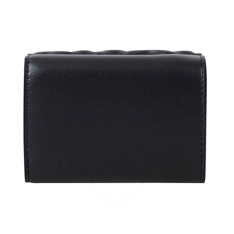 Bolsa Wallet Ladies Black Nappa Micro Trifold