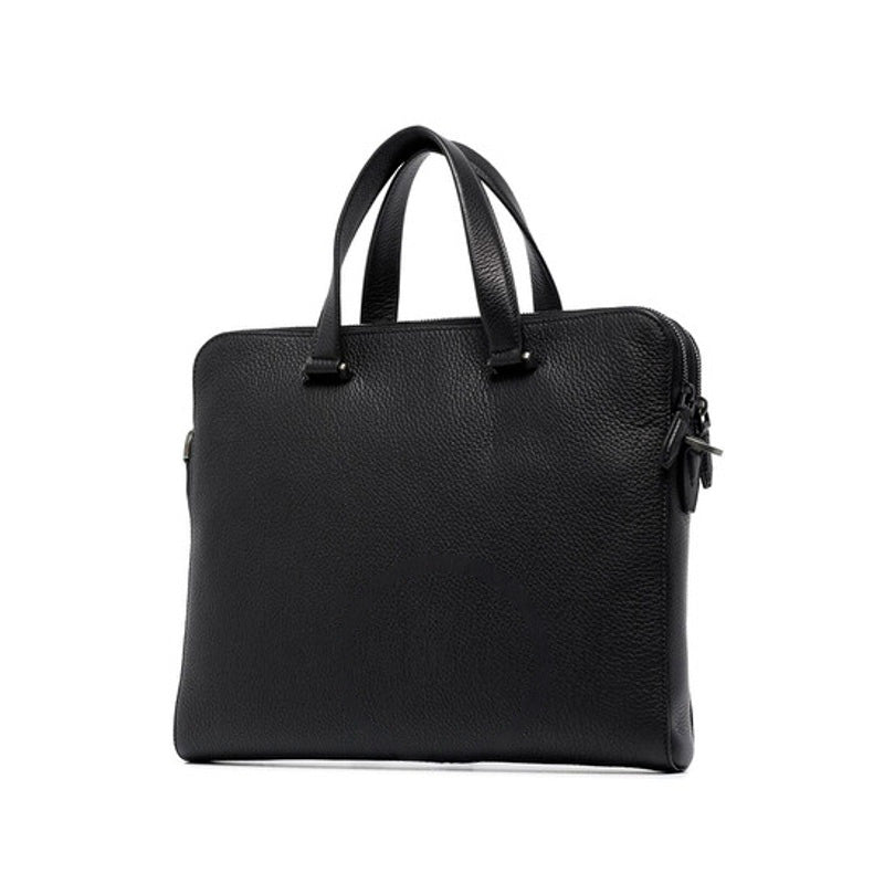 Bolsa Messenger Salvatore Black LogoPlaque Briefcase