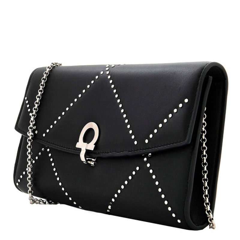 Bolsa Crossbody Ladies Black Gancini Black Studded Mini