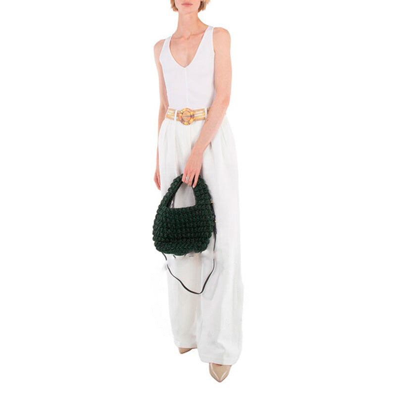 Bolsa Beach Khaki Popcorn Basket Woven
